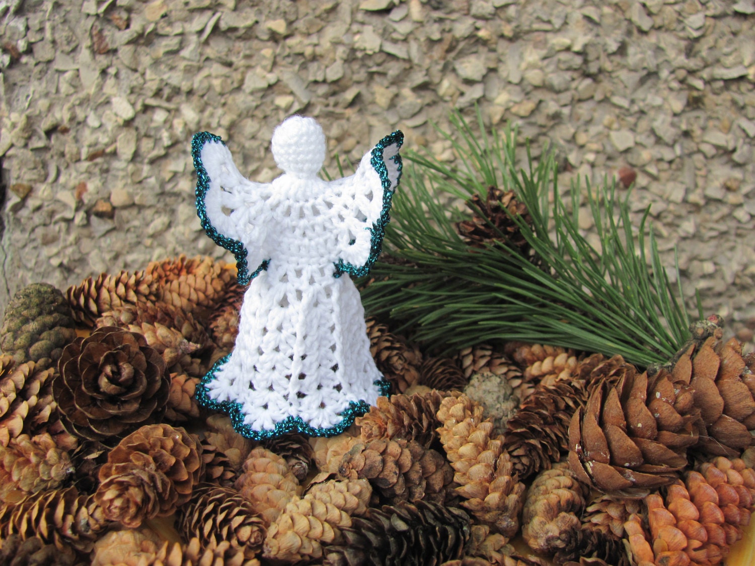 Crochet angel Christmas ornament Home decor A08