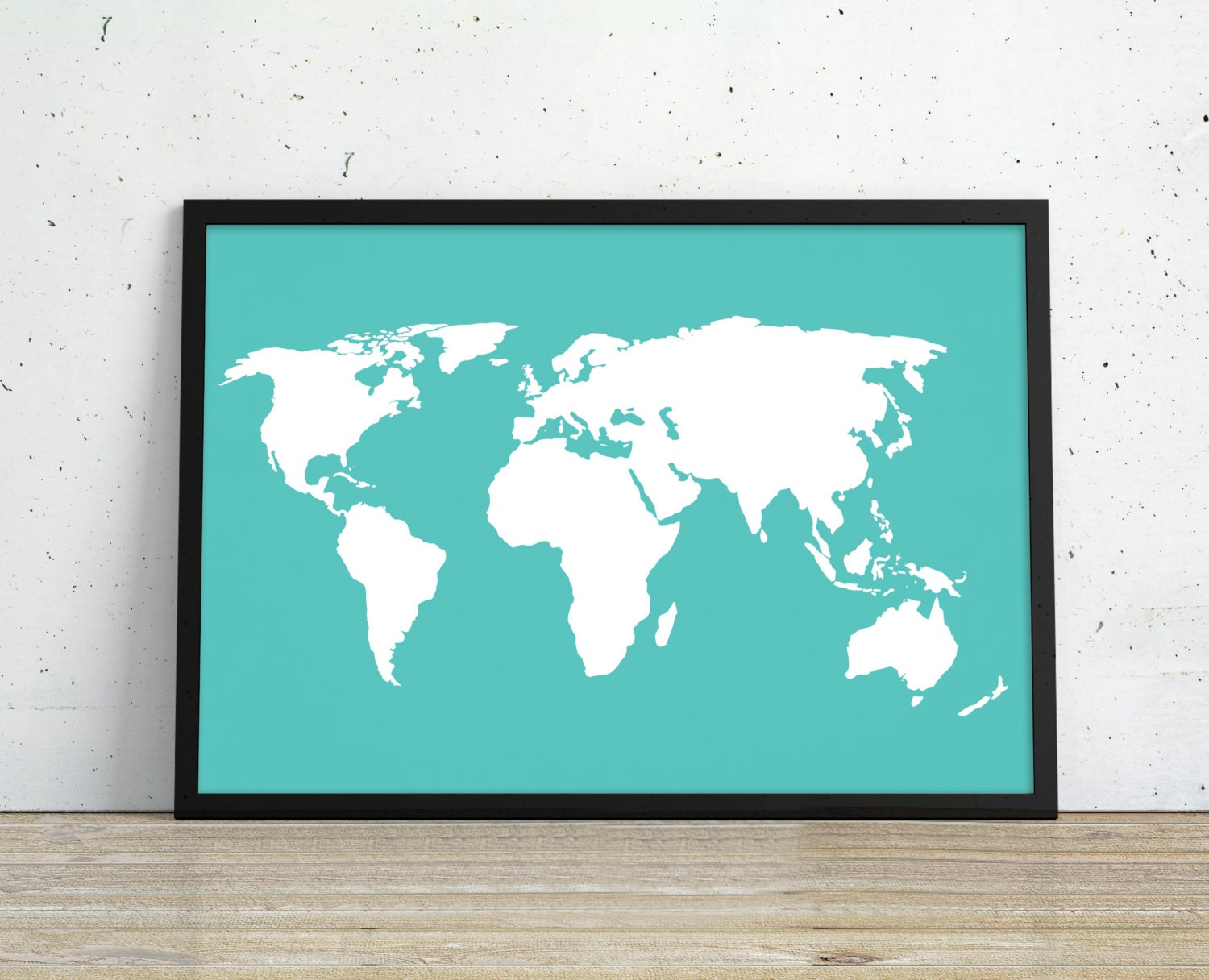 World Map Poster Sizes from 4x6 to 36x48 Large by BySamantha