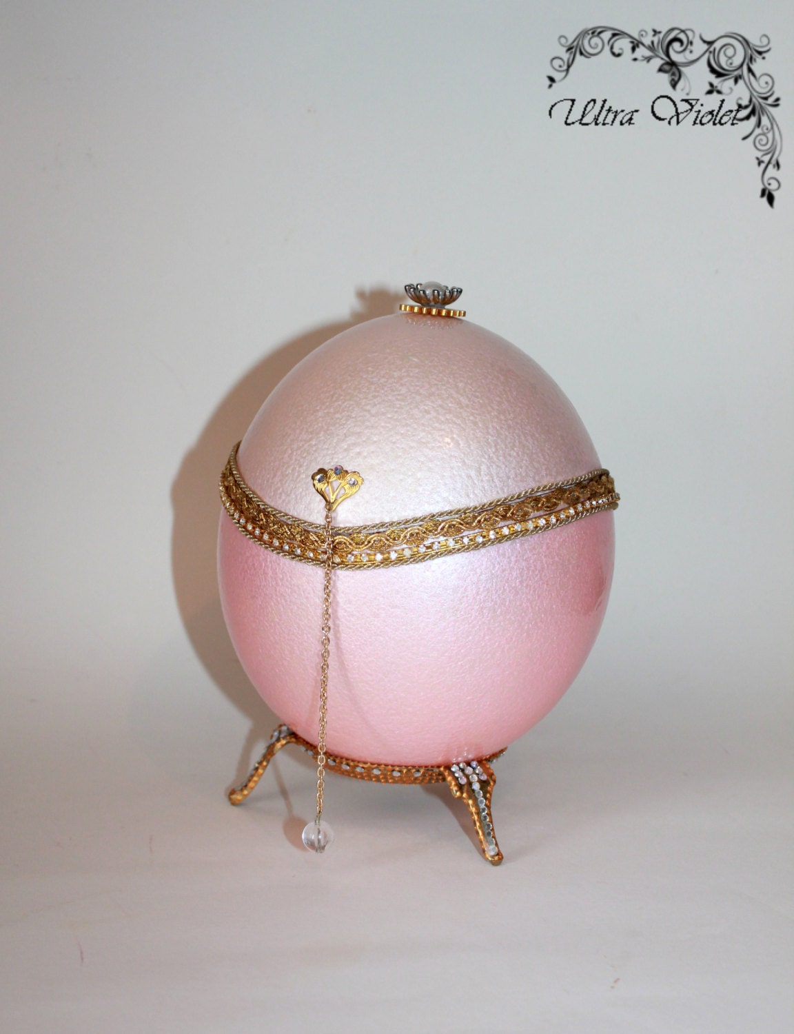 Ostrich egg box jewelry box ostrich egg egg by UltroViolet on Etsy