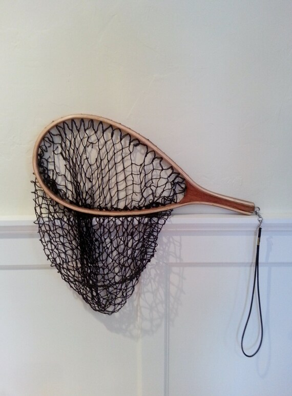 vintage fly fishing net Vintage Fishing Net Wood Wooden Angler