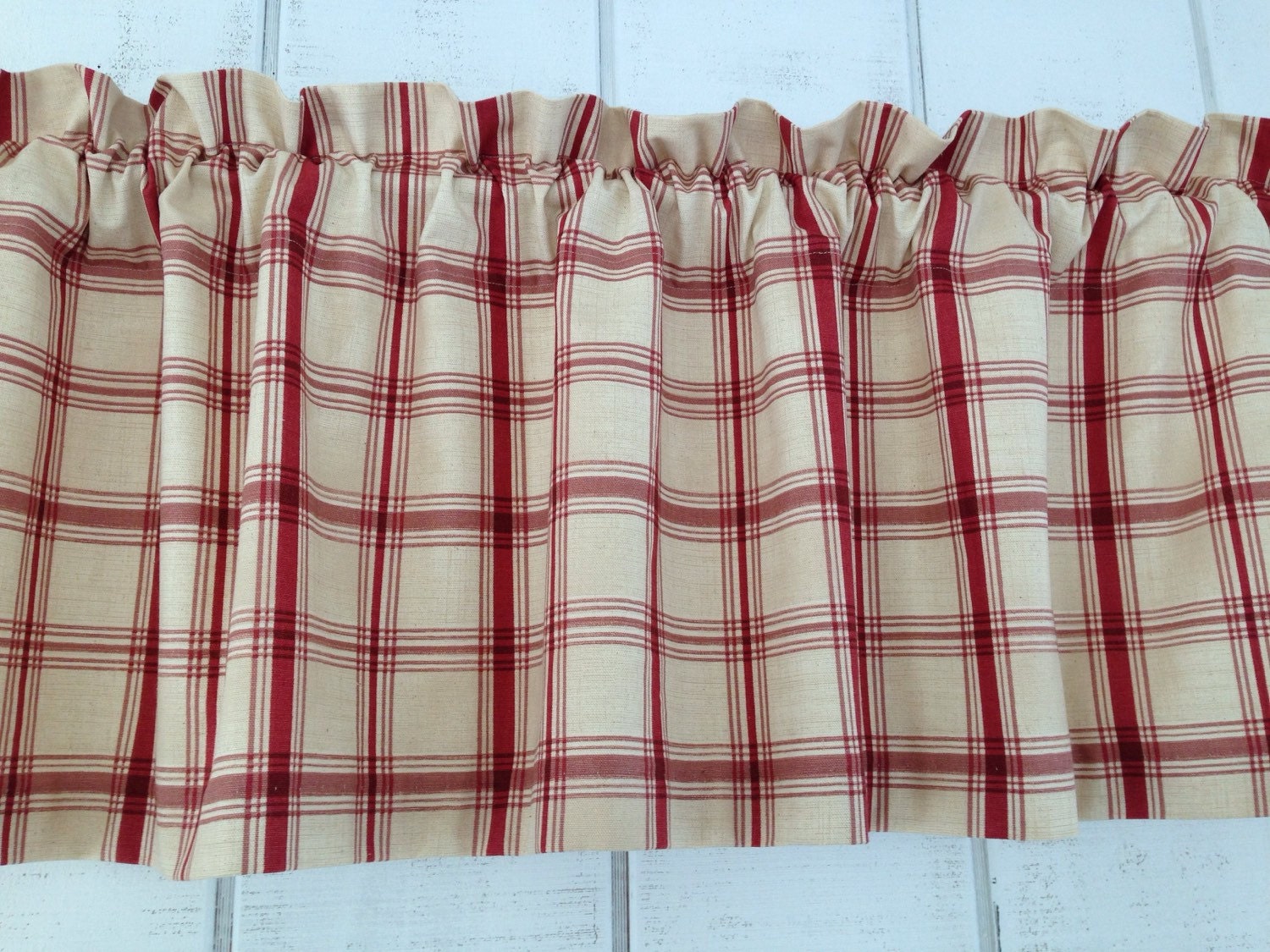 Valance Waverly Pantry Plaid French Country Farmhouse