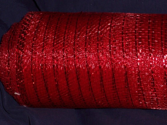 red mesh ribbon with red tinsel strips for crafting21 inch red mesh ribbon with red tinsel strips for crafting21 inch