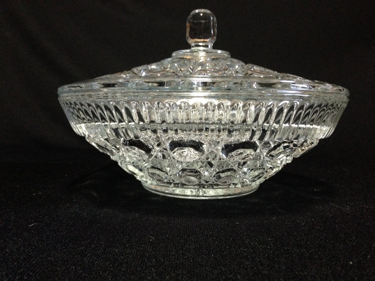 Vintage Indiana Glass Company Glass Candy Dish By Theluckydrawer