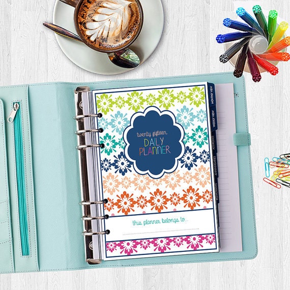 2015 Daily Planner Cover Page All 6 Designs by EmbellisheDesigns