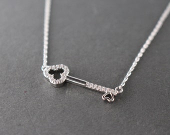 Key necklace // Gold or Silver
