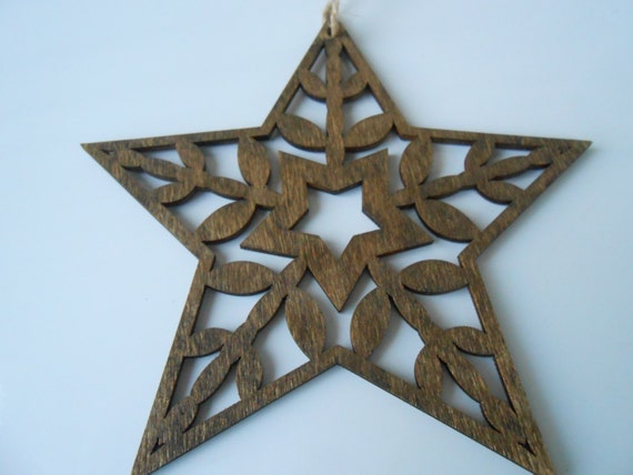 Download Star Wood Ornament Laser Cut. Christmas Holiday by FiNeGRaiNeD