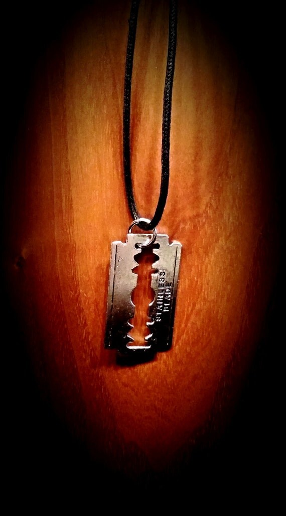 Razor Blade Necklace by AMorbidTale on Etsy
