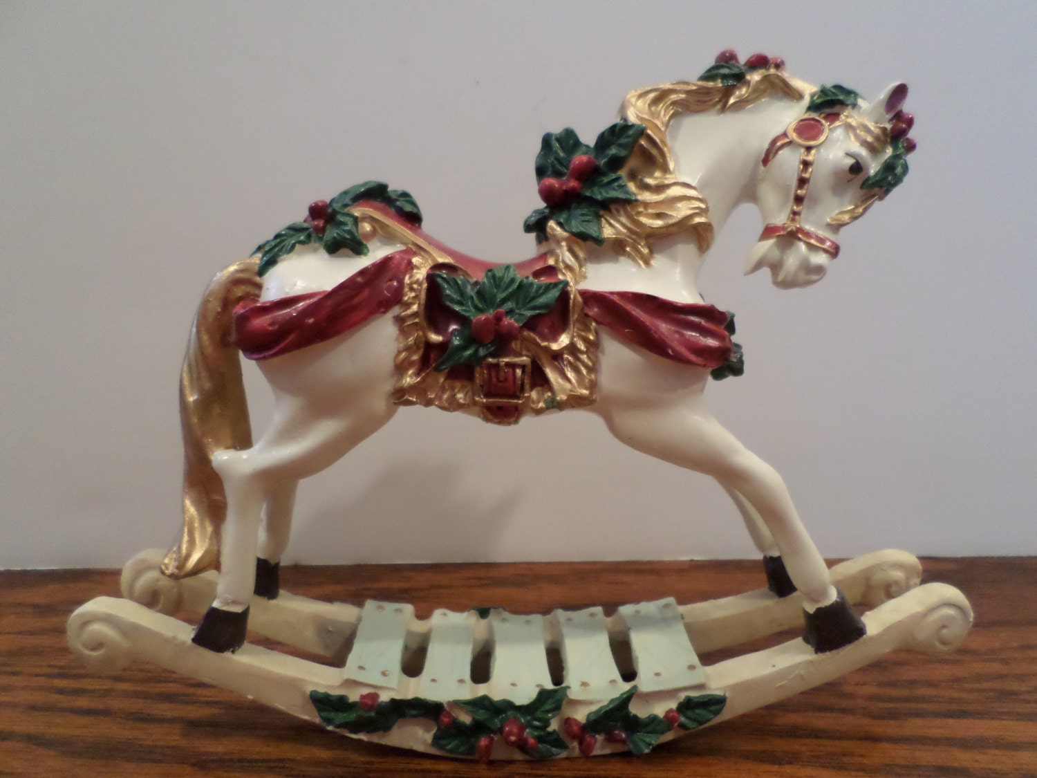 Hand Painted Christmas Rocking Horse