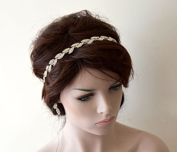 Bridal Hair Accessory Rhinestone Headband Wedding Hair By Adbrdal