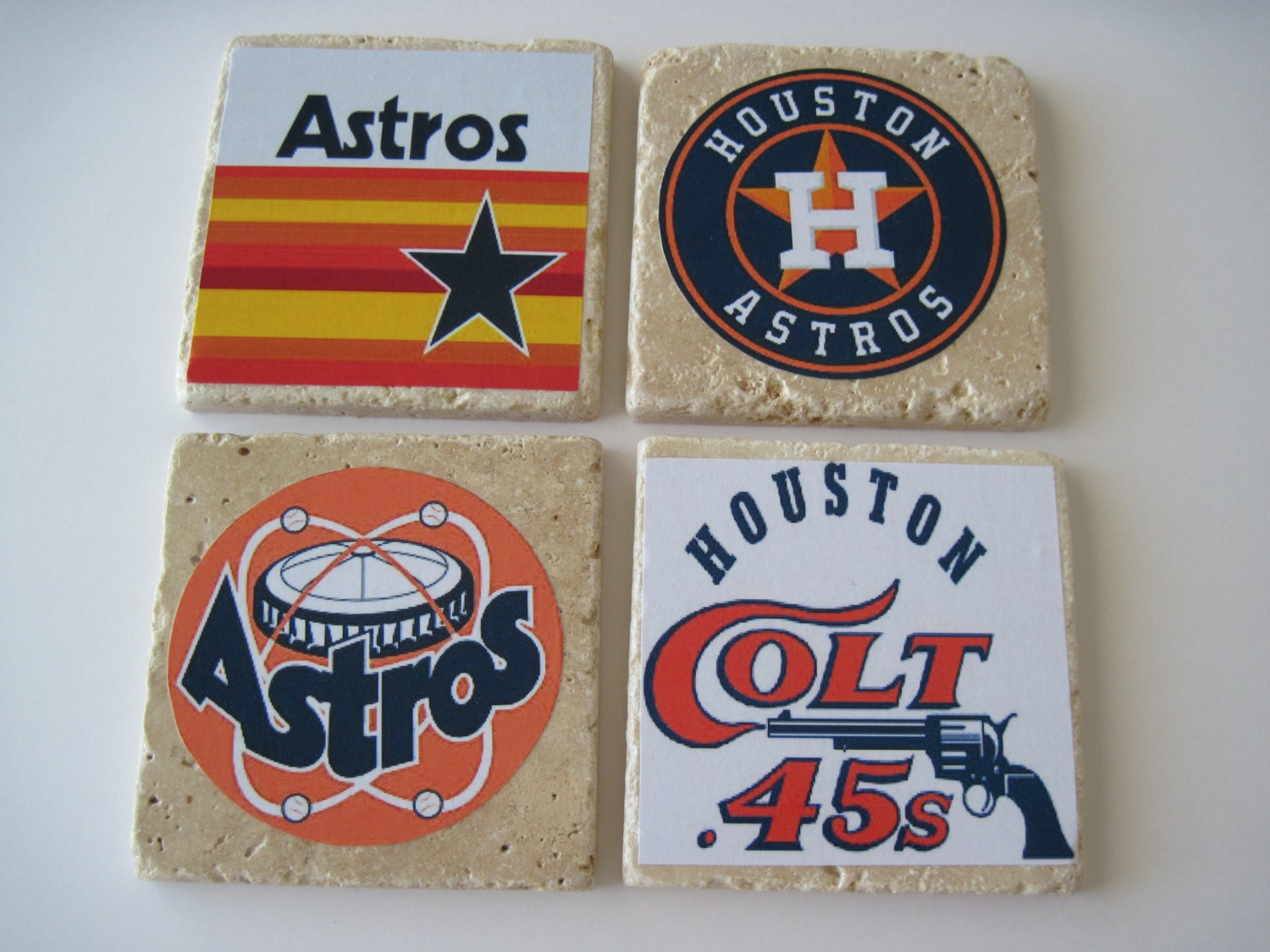 Houston Astros Coasters Set of 4 by YouWillLovett on Etsy