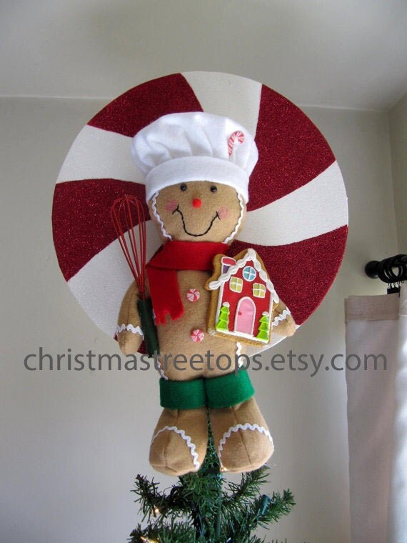 Items similar to Gingerbread Man DIY Christmas Tree Topper Ornament