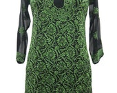 Cool Georgette Top Tunic Floral Embroidered India Bohemian Hippie Kurta Fashion