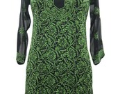 Cool Georgette Top Tunic Floral Embroidered India Bohemian Hippie Kurta Fashion