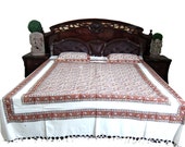 3pc Set bedspreads And Pillowcases Handloom Cotton Bedroom Coverlet