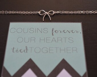 Gift for Cousin / Cousin Jewelry / Valentines Day Gift / Sterling ...