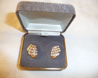 Vintage Trifari Rhinestone Post Earrings