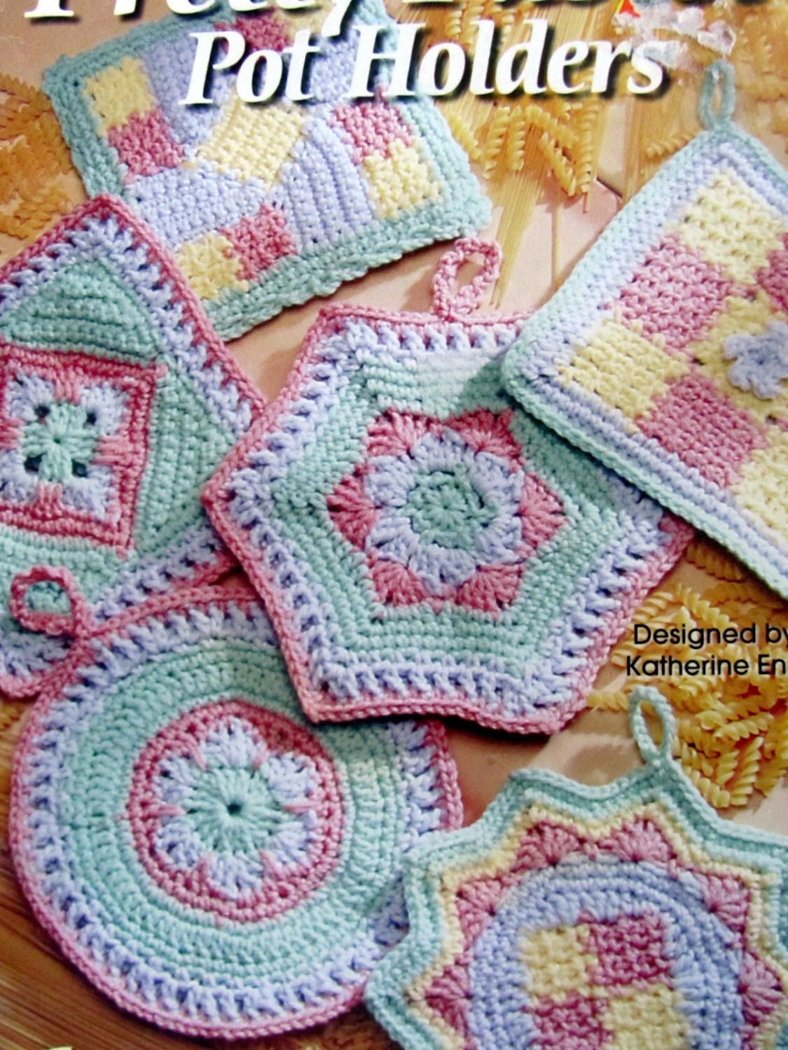 Annie's Attic Pretty Pastel Pot Holders by OnceUponAnHeirloom