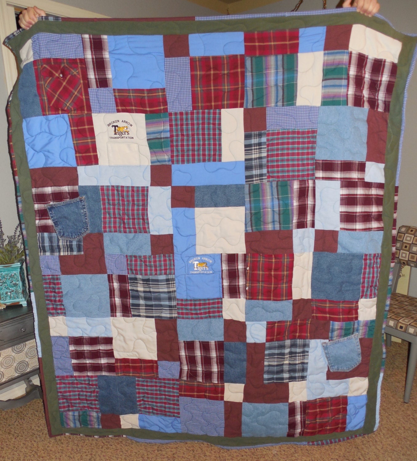 Memory Quilt made from clothing