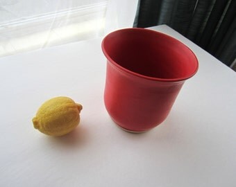 Large Red Vase - Matte Finish 5.5" tall