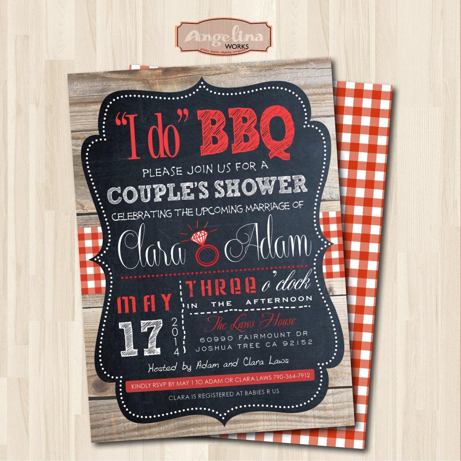 Couples Shower Invitations Bbq 6