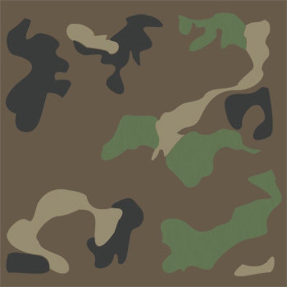 woodland camo allover stencil