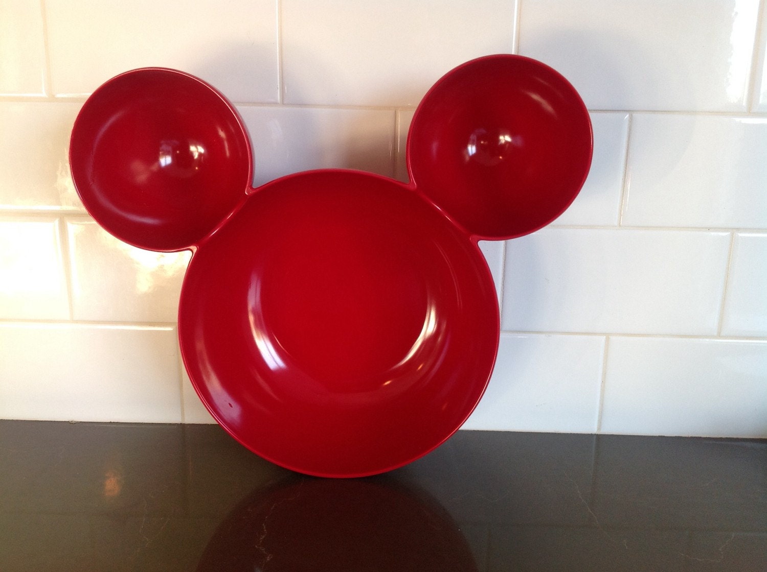 Zak Mickey Mouse Chip and Dip Serving Bowl Mickey Ears in
