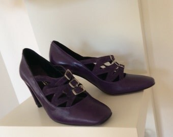 Purple Italian Leather Shoes