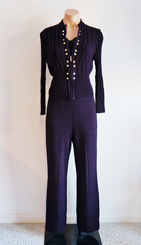 Vintage St.John Knit 2pc Pants Suit/Woman by Inhabituel on Etsy