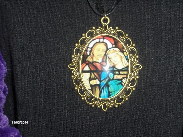 Jesus and Mary Magdalene pendant FREE SHIPPING
