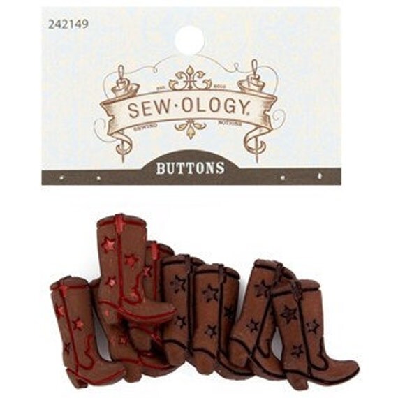 Sewology Brand Cowboy Boots Buttons