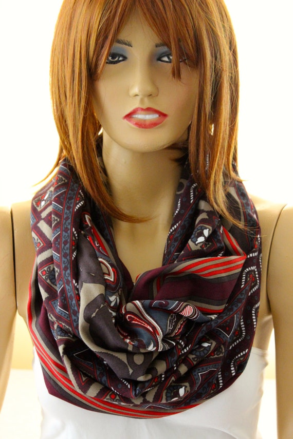 Cotton Infinity Scarf. Loop scarf. scarf. scarves by oceanscarf