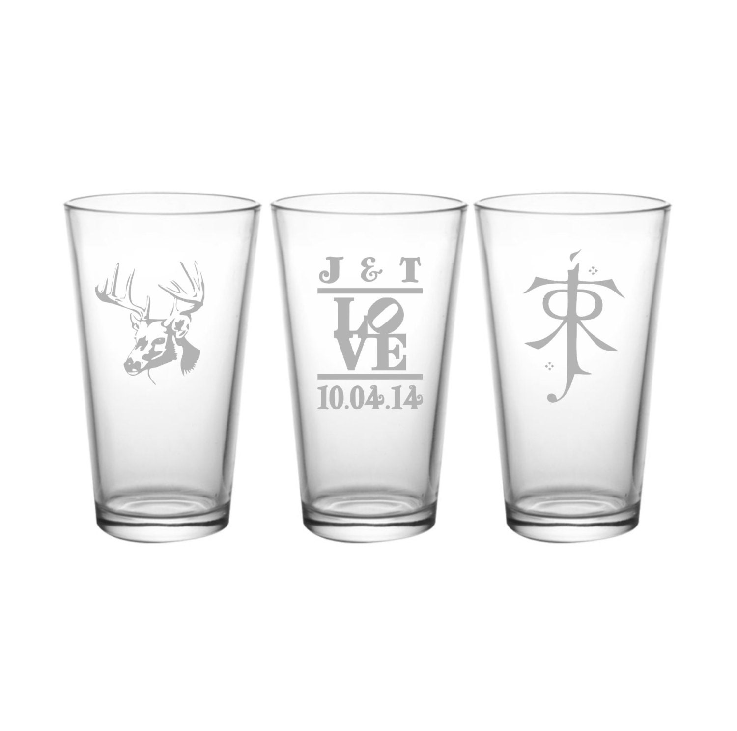 Custom Engraved Pint Glass 16oz Beer Pint Pub Glass