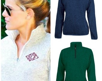 Monogrammed Fleece Pullover