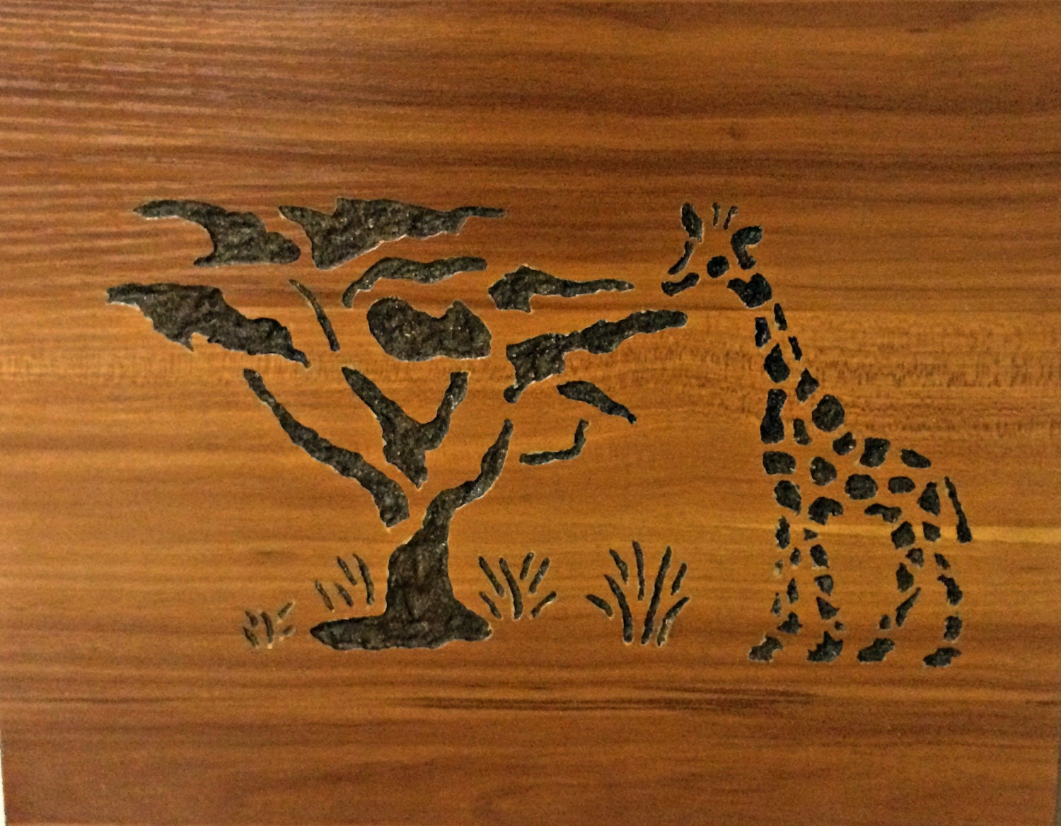 Giraffe Hand Carved Wood Wall Decor by LittleEtrends on Etsy