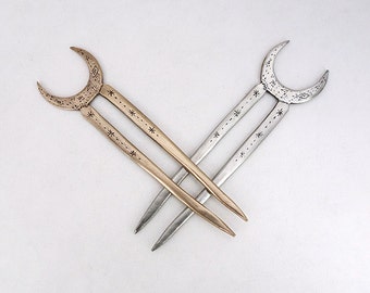 Crescent Moon hair fork