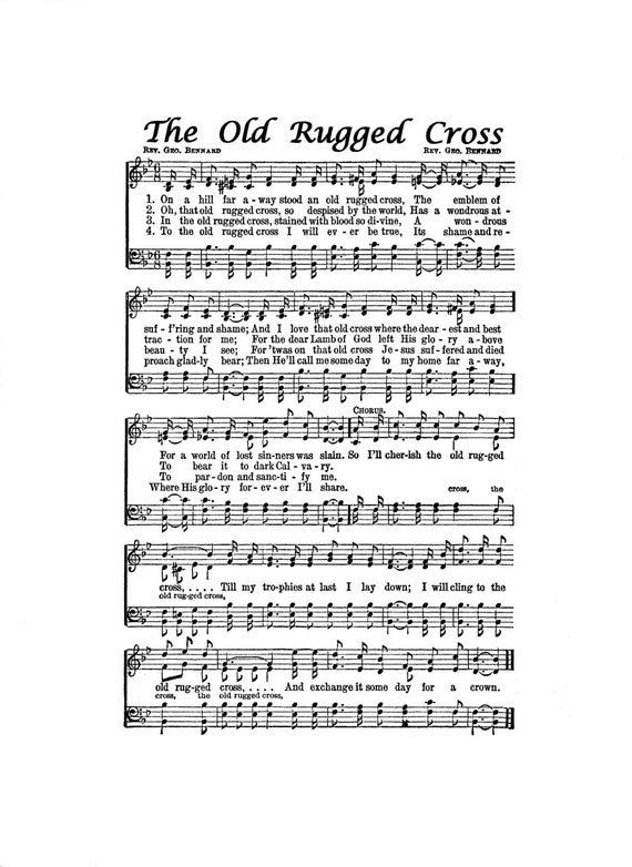 The Old Rugged Cross Hymn Digital Sheet Music by