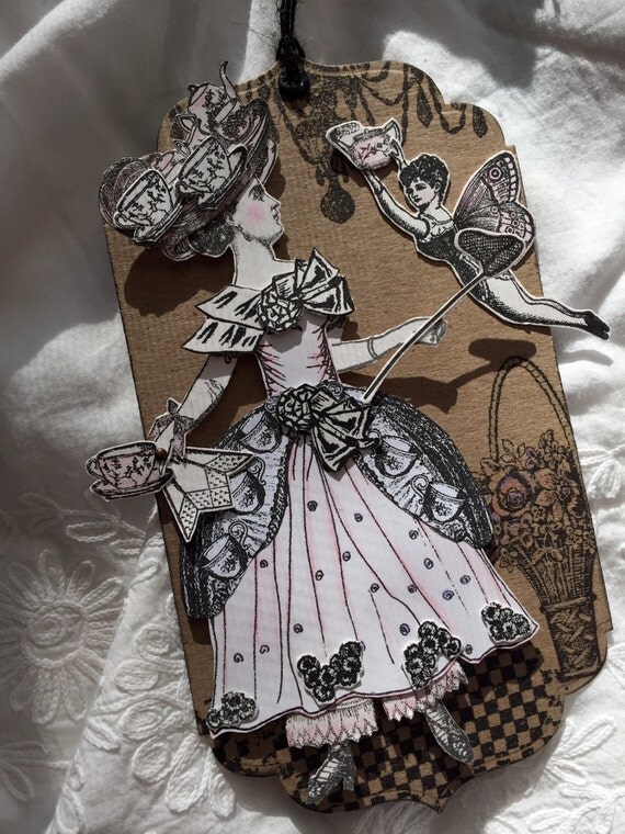 mixed media paper dolls