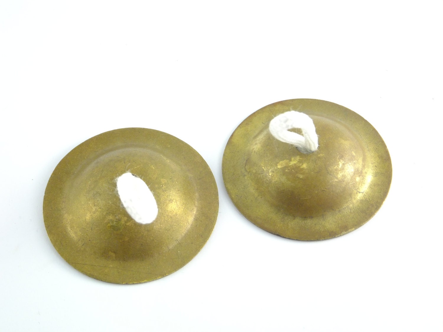 Vintage Brass Finger Cymbals Clapper Musical