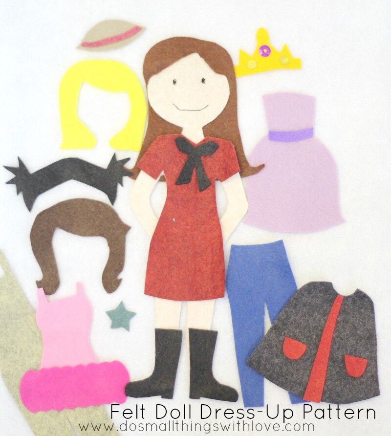  Felt  Doll  Dress Up Pattern INSTANT DOWNLOAD