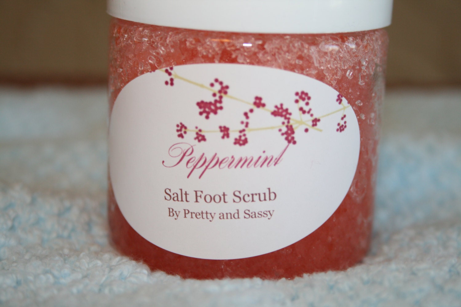 Peppermint Salt Foot Scrub by PrettyandSassy on Etsy