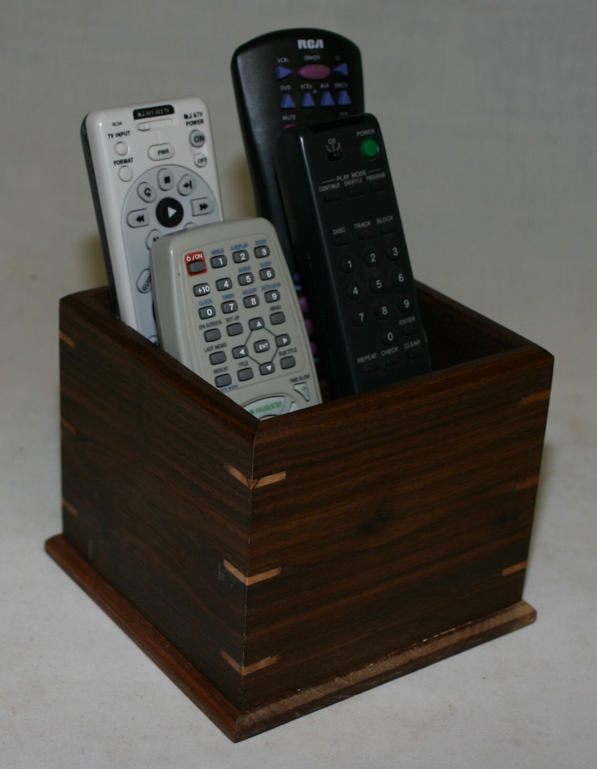 Remote Control Caddy for your TV sound system etc. Walnut