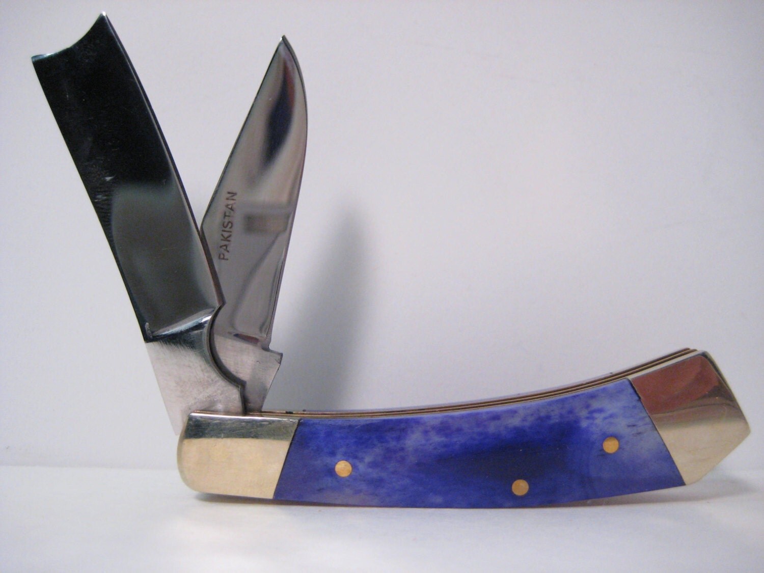 Mens Pocket Knife Frost Whitetail Cutlery Purple Bone Handle 2