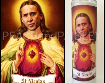Prayer Candle, Saint Nicolas, Pop Culture, Kitsch, Religious Humor, Celebrity Saint