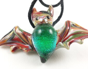 Bat - Glass Pendant Necklace