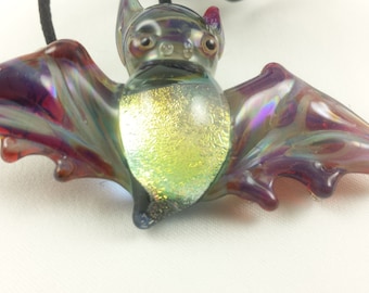 Bat - Glass Pendant Necklace