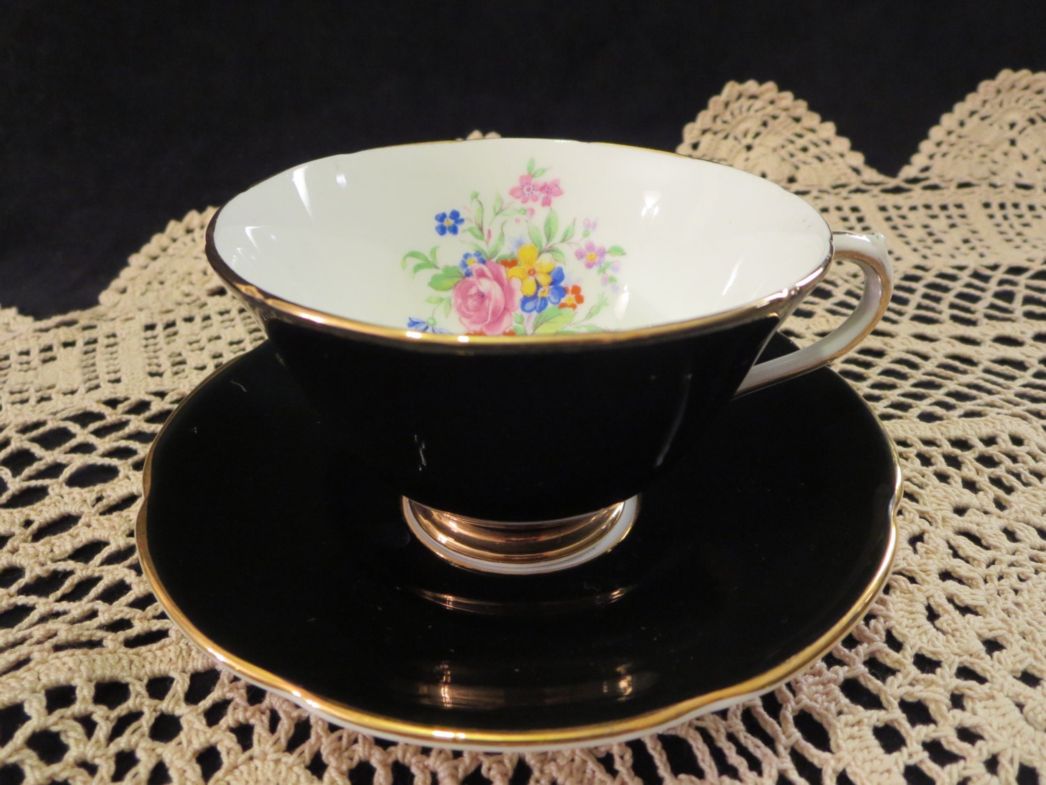 Antique Collingwood bone China teacup and saucer /Vintage