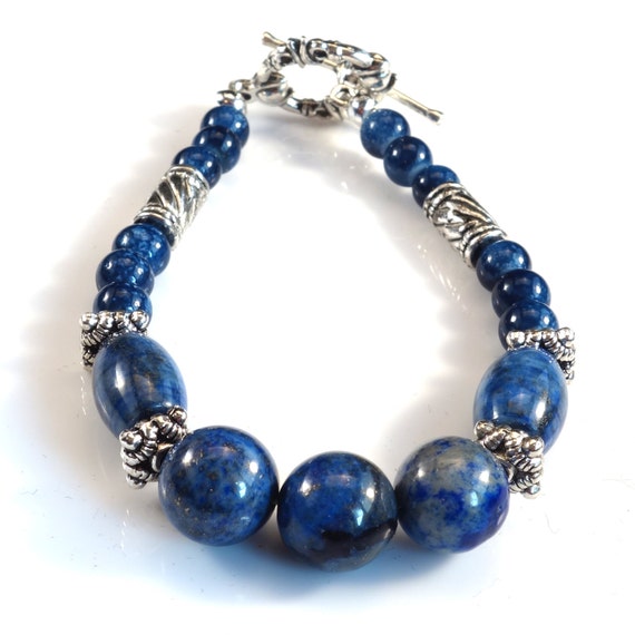 Navy Blue Stone Women's stackable bracelet stacking