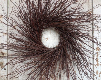 Natural Birch Twig Wreath - 30"