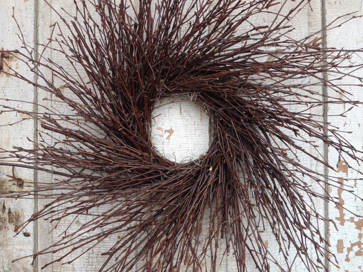 Natural Birch Twig Wreath 30 by NaturesLot on Etsy