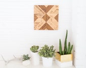 Reclaimed Wood Art -Tribal Design With Arrows, Diamond and Chevron - Wall Art